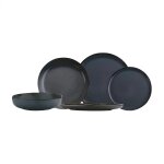 Service a vaisselle 12 pices bleu en grs carrefour home - les 12 pices