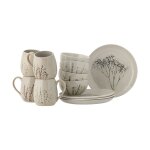 Service de vaisselle petit - d�jeuner en gr�s bea - bloomingville