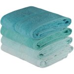 Serviettes de bain aucune - lot de 4 70 x 140 cm d�grad� vert menthe