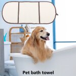 Serviette de bain en coton super absorbante pour chien, serviette de bain pour chat, peignoir de nettoyage ...