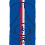 Serviette de bain et de plage imprim�e 100% coton, psg sport bleu / rouge