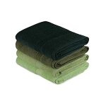 Serviettes de bain set 4 - aucune - 70 x 140 cm - coton 500 g / m - tons verts