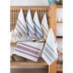 Serviettes de lavabo aucune 6 pi�ces 40 x 60 cm coton 100% multicolore