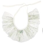 Serviette a motif floral en dentelle pour animaux de compagnie, bandana rglable en polyester, bavoir, ...