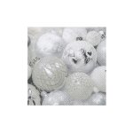 Serviettes en papier boules de no�l argent givr� blanc
