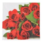 Lot de 20 serviettes papier roses 33 cm