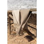 Serviette de plage en coton calicut moka brown 100 x 180 cm
