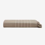 Serviette de plage en coton calicut moka brown 200 x 200 cm