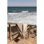 Serviette de plage en coton calicut tapioca beige 100 x 180 cm