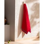Serviette de plage sabre 100% coton - rouge - 70x150 cm