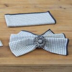 Serviette de table a carreaux en coton