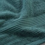 Serviette de toilette eponge unie bleu fonc� 50 x 90 cm