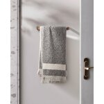 Serviette visage brest 100% coton teint en fil - anthracite - 50x85 cm - collection naturelle