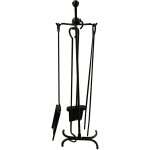 Serviteur metal noir 4 pieces pvm - hauteur 68 cm