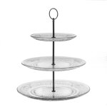 Serviteur presentoir gateaux 3 etages inox 32cm