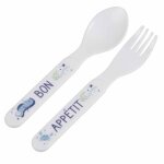 Set de 2 couverts bb  ocan  blanc