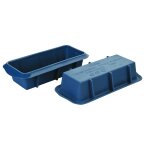 Set de 2 moules cake silicone bleu 15 cm