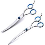 Set de 2 pi�ces avec tondeuse pour animaux domestiques, ciseaux de d�tail, peigne, tondeuse courb�e de ...
