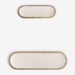 Set de 2 plateaux d�coratifs en bois de manguier fruela bois de mangue clair