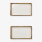 Set de 2 plateaux d�coratifs rectangulaires en bois de manguier fruela bois de mangue clair