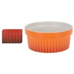 Set de 2 ramequins - céramique - rond porcelaine plat de service a crème brûlée Set de 2 ramequins - céramique - rond porcelaine plat de service a crème brûlée