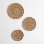 Set de 3 assiettes d�coratives junin naturel