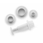Set 3 emporte pieces avec poussoir rond
