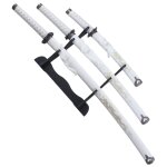 Set 3 katanas en bois katana wakizashi tanto epee sabre katana japonais katana dragon white edition + ...