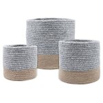 Set de 3 paniers ou cache - pot en coton vanua