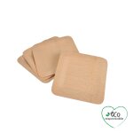 Set de 4 assiettes a dessert carre en bambou