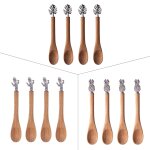 Set de 4 cuillres acacia tropical 12. 5 cm (1 modle alatoire)