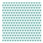 Set de 4 dessous de verres carres petits coeurs verts by cbk