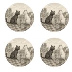 Set de 4 dessous de verres chats de paris