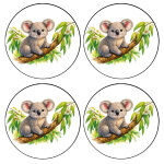 Set de 4 dessous - de - verre koala eucalyptus