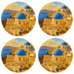 Set de 4 dessous de verres santorin