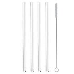 Set de 4 pailles en verre avec goupillon