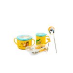 Set 4 pièces vaisselle enfant - cuitisan - tasse + bol + couverts + baguettes - inox compatible au micro ... Set 4 pièces vaisselle enfant - cuitisan - tasse + bol + couverts + baguettes - inox compatible au micro ...