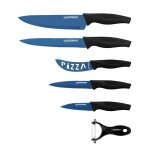 Set de 5 couteaux + econome bleu herzberg hgkl6blu Set de 5 couteaux + econome bleu herzberg hgkl6blu
