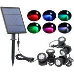 Set de 5 spots solaires led d'ext�rieur pour jardin, terrasse, patio