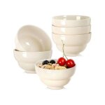 Set de 6 bols en porcelaine blanche 250 ml, bols petit - d�jeuner, sauces, desserts, diam�tre 11, 4 cm, ...