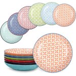 Set de 6 petites assiettes en c�ramique color�e 20 cm