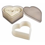 Set 7 coupe - pate nylon coeur lisse 2 a 11 cm