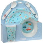 Set d'assiettes et couverts - safta - preescoar voitures - 4 pi�ces - r�sistant - design unique