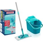 Set balai serpilliere - leifheit - powerclean m - 55510 - balai et seau essoreur - facile d'utilisation ...