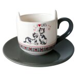 Set cappuccino couple de chats