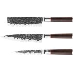 Set couteaux forged sebra 3 pi�ces acier japonais 440c manches dalbergia