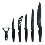 Set de couteaux inox revetement anti - adhesif 6 pcs royaltyline rlmb5n Set de couteaux inox revetement anti - adhesif 6 pcs royaltyline rlmb5n