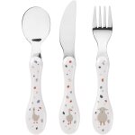 Set de couverts pour enfants 3 pièces cuillère fourchette couteau manche en plastique en acier inoxydable ... Set de couverts pour enfants 3 pièces cuillère fourchette couteau manche en plastique en acier inoxydable ...