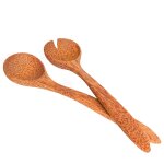 Set de couverts a salade en bois de cocotier