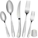 Set couverts de table 8 personnes, ensemble de couverts inox 40 pices, omprend des couteaux / fourchettes ...